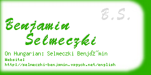 benjamin selmeczki business card